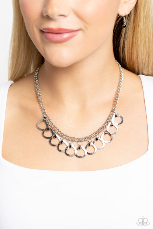 TEAR-rifically Twinkling - Black Necklace - Paparazzi Accessories - Alies Bling Bar