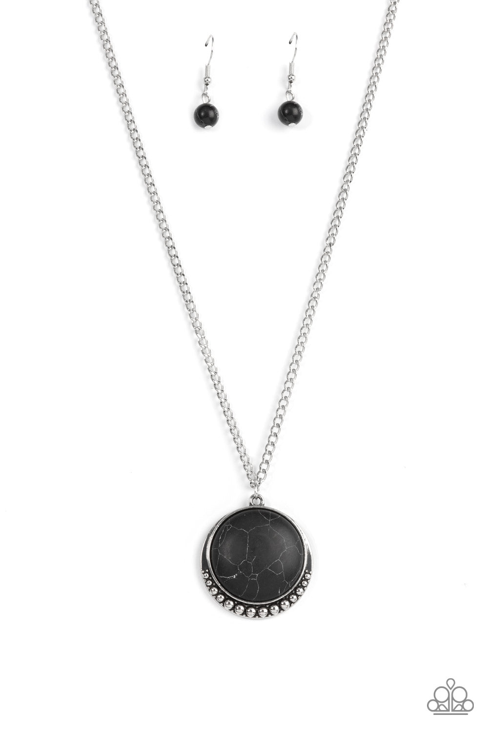 Mojave Moon - Black Necklace - Paparazzi Accessories - Alies Bling Bar