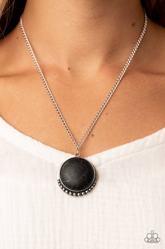 Mojave Moon - Black Necklace - Paparazzi Accessories - Alies Bling Bar