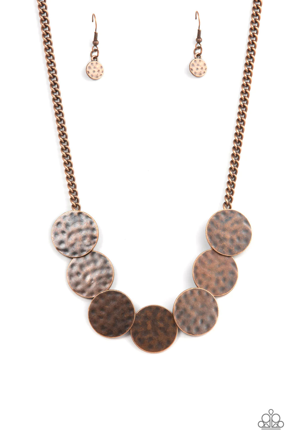 Flip a Coin - Copper Necklace - Paparazzi Accessories - Alies Bling Bar