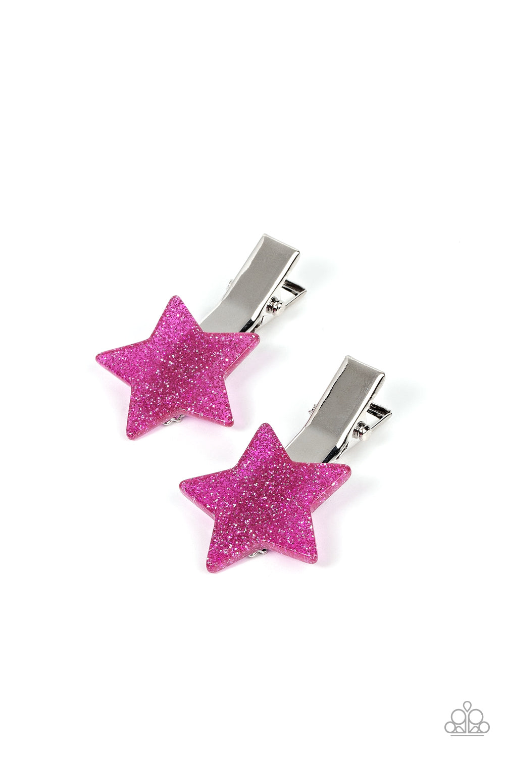 Sparkly Star Chart - Pink Hair Clip - Paparazzi Accessories - Alies Bling Bar