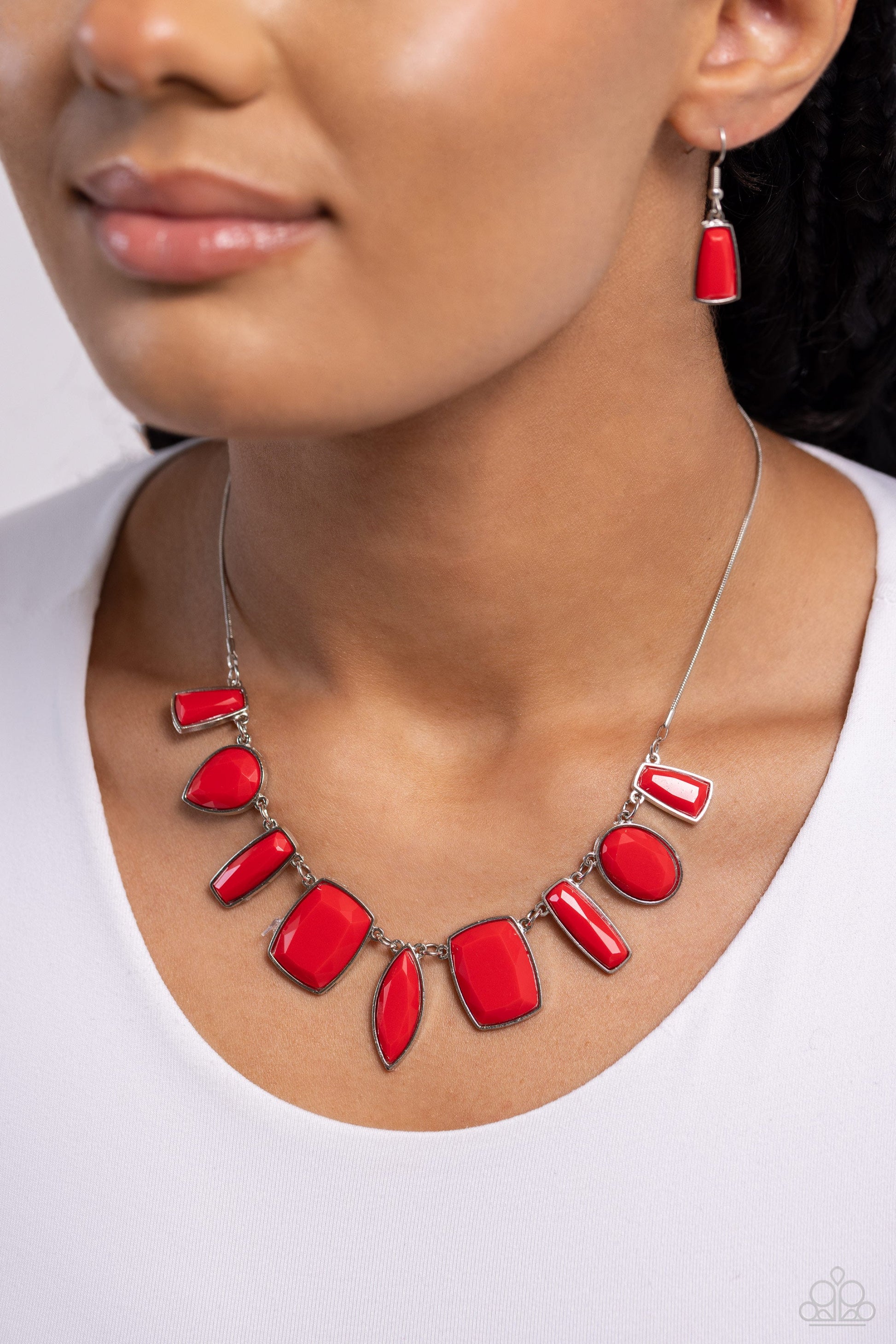 Luscious Luxe - Red Necklace - Paparazzi Accessories - Alies Bling Bar