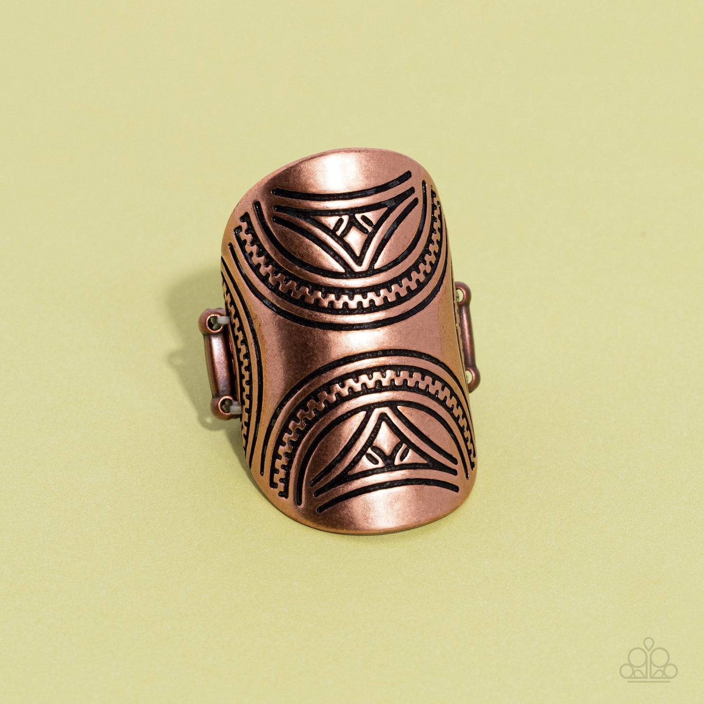 Pharaoh Party - Copper Ring - Paparazzi Accessories - Alies Bling Bar