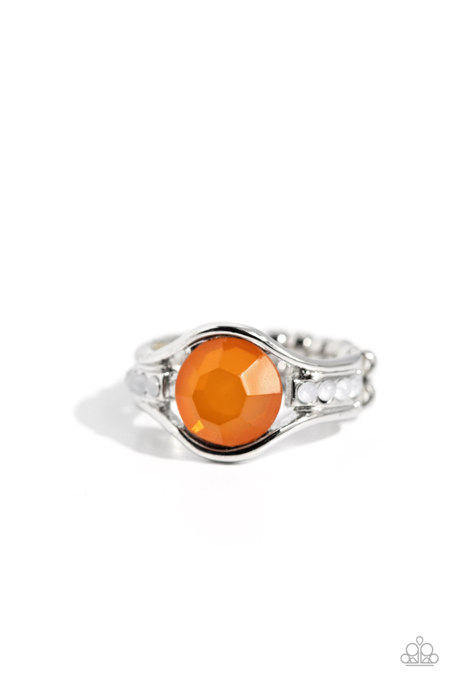 Meadow Mist - Orange Ring - Paparazzi Accessories - Alies Bling Bar