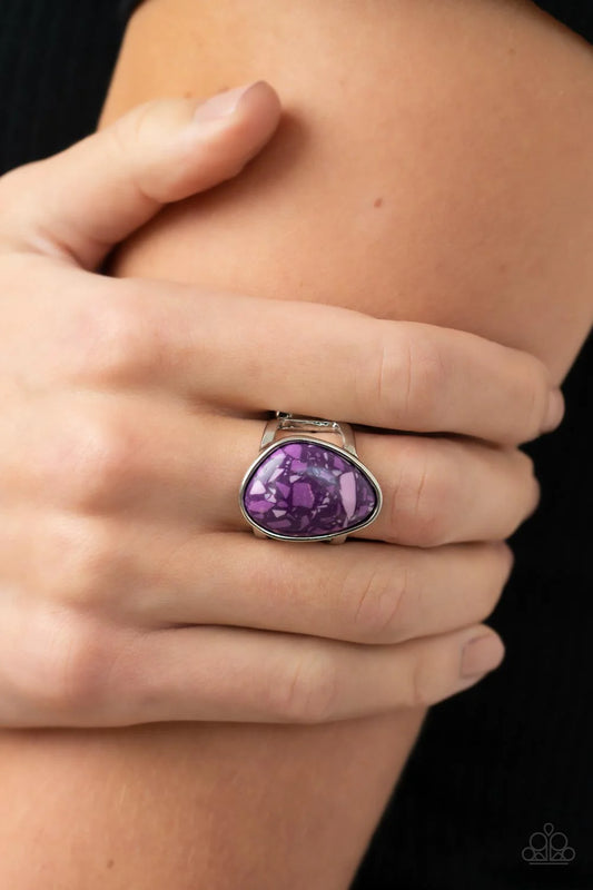Earth Hearth - Purple Ring - Paparazzi Accessories - Alies Bling Bar