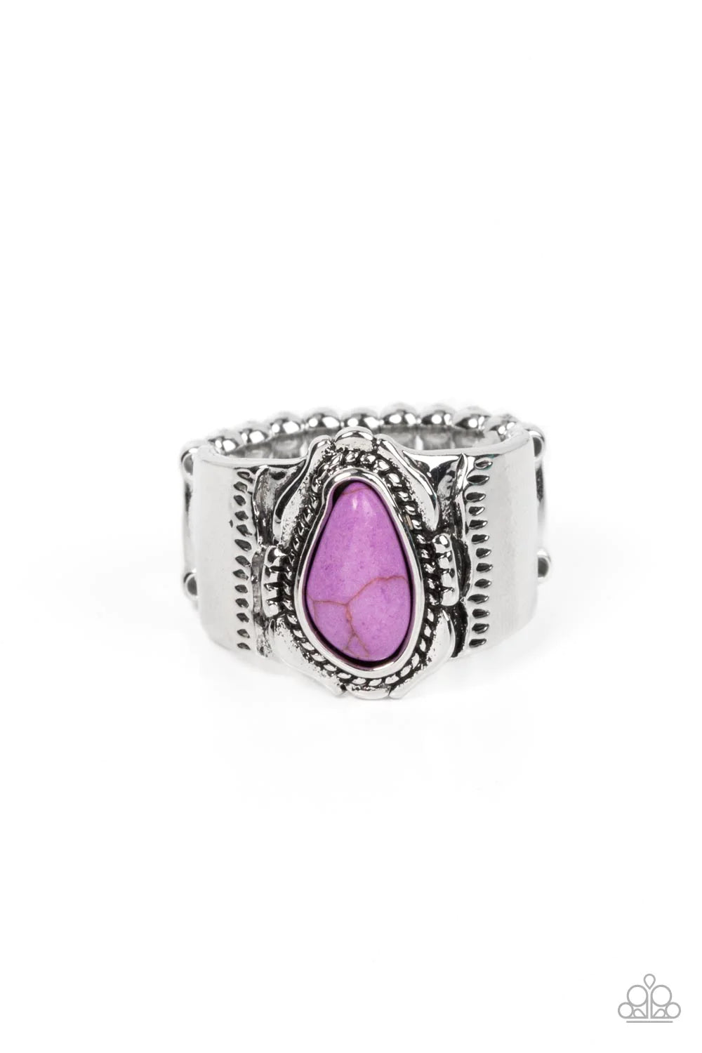 Moab Motif - Purple Ring - Paparazzi Accessories - Alies Bling Bar