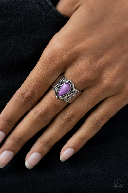 Moab Motif - Purple Ring - Paparazzi Accessories - Alies Bling Bar