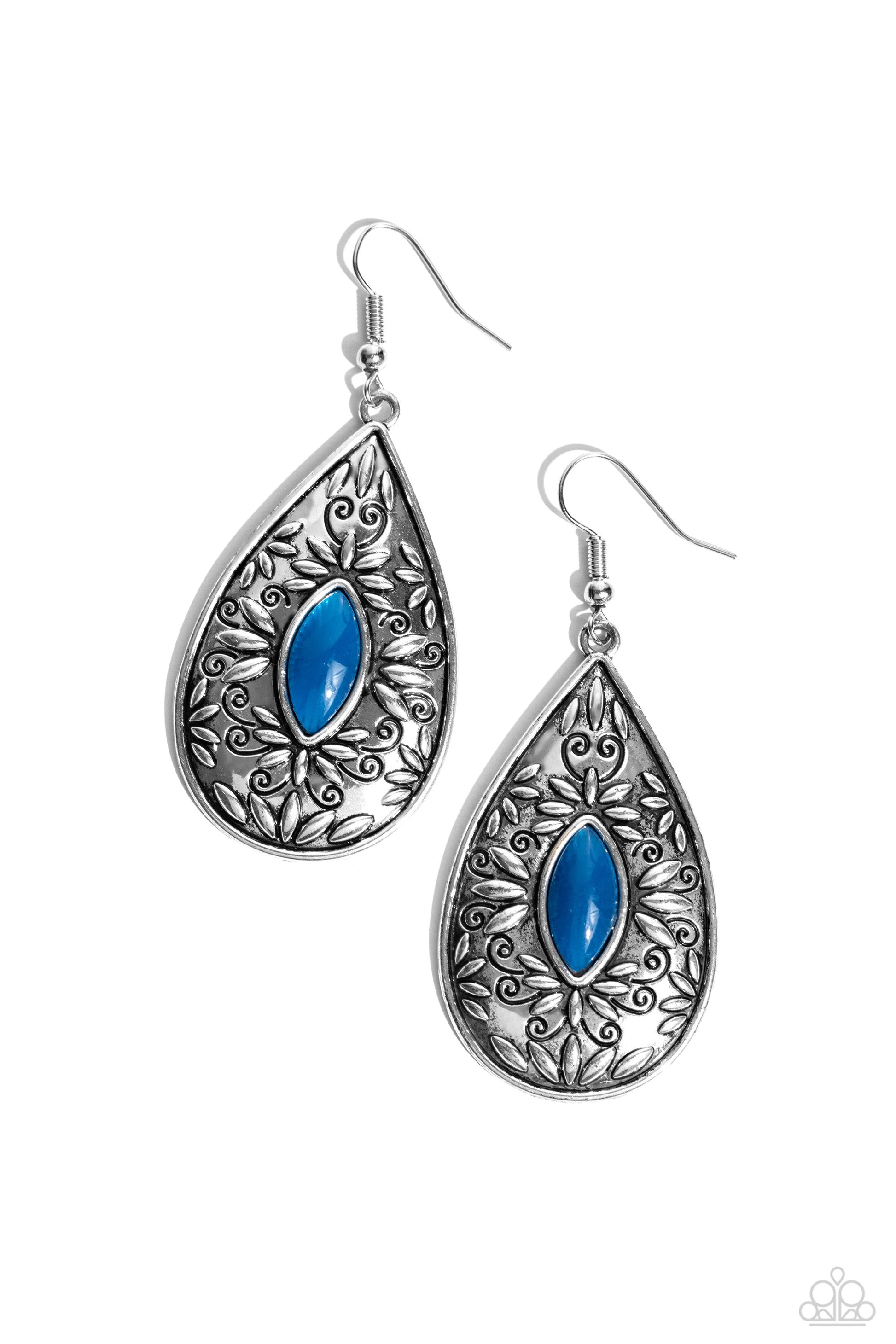 Two PERENNIALS in a Pod - Blue Earrings - Paparazzi Accessories - Alies Bling Bar