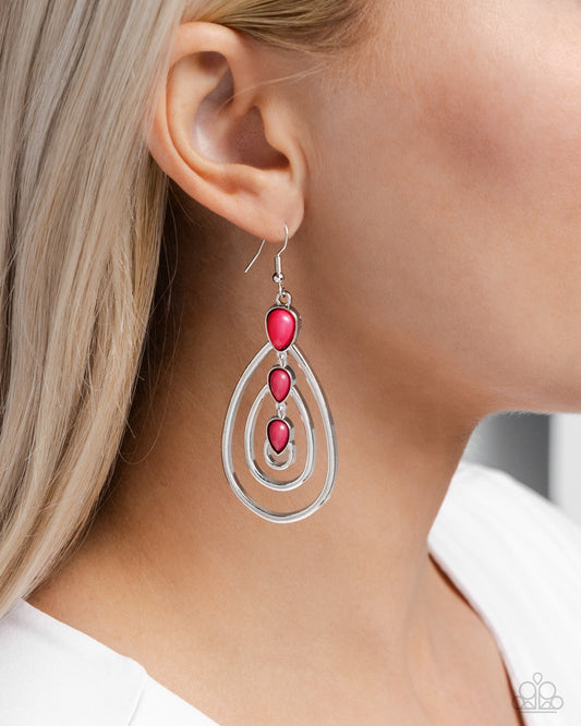 Sweat and TIERS - Pink Earrings - Paparazzi Accessories