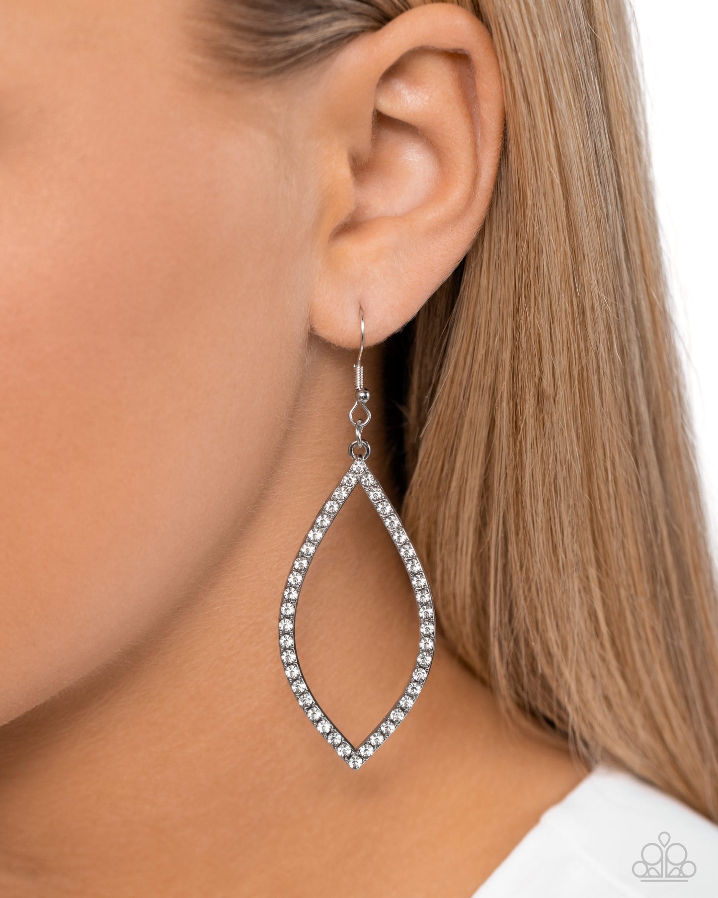 Prosperous Prospects - White Earrings - Paparazzi Accessories - Alies Bling Bar