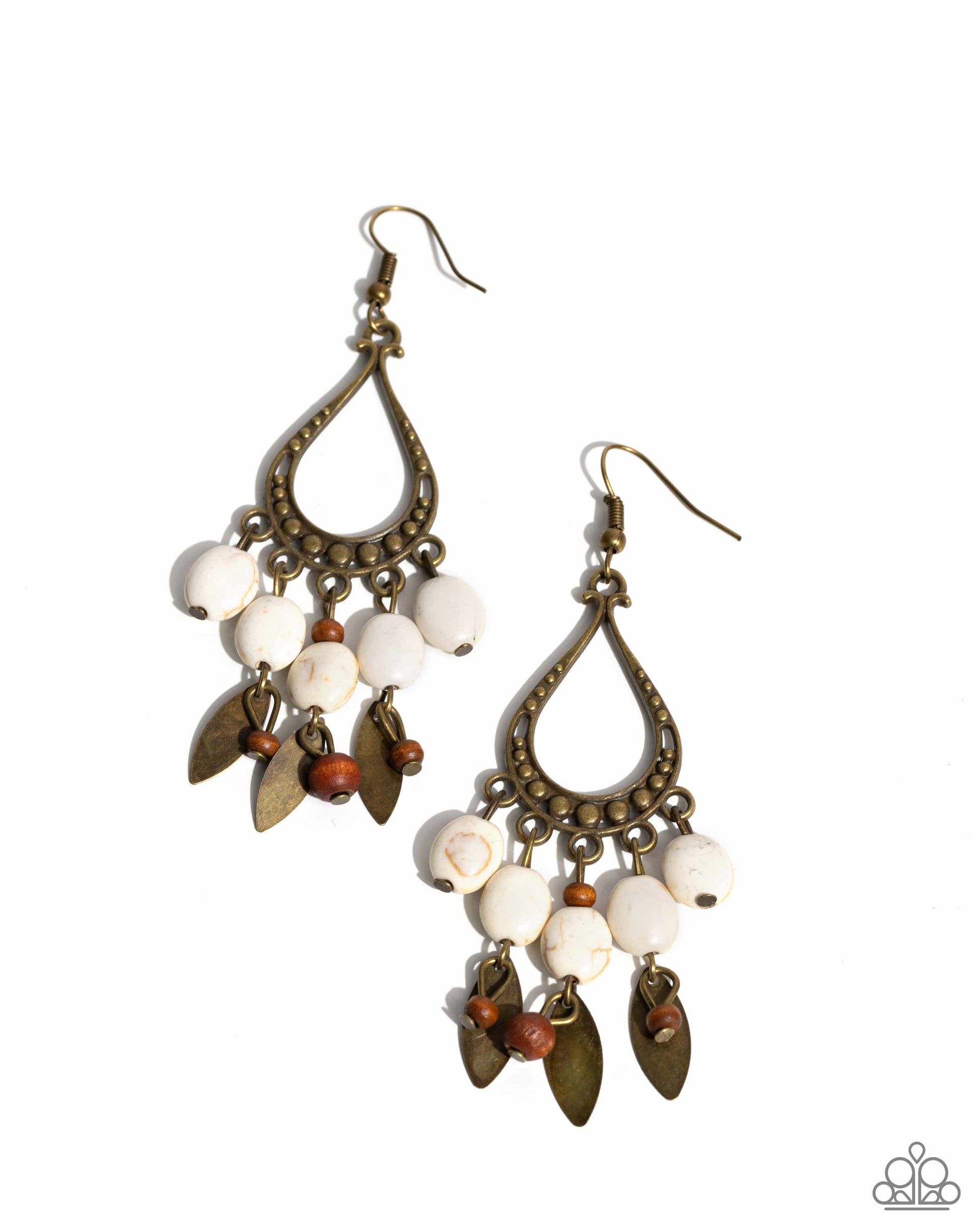 Adobe Air - Brass Earrings - Paparazzi Accessories - Alies Bling Bar