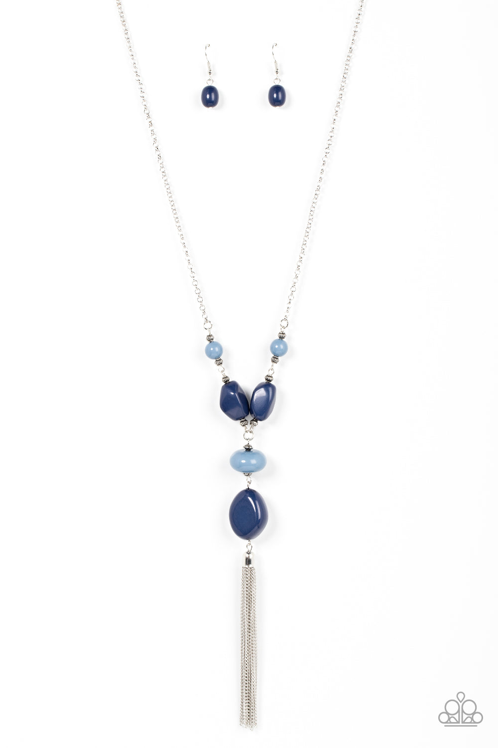 Heavenly Harmony - Blue Necklace - Paparazzi Accessories - Alies Bling Bar