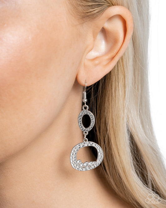 So Unexpected - White Earrings - Paparazzi Accessories