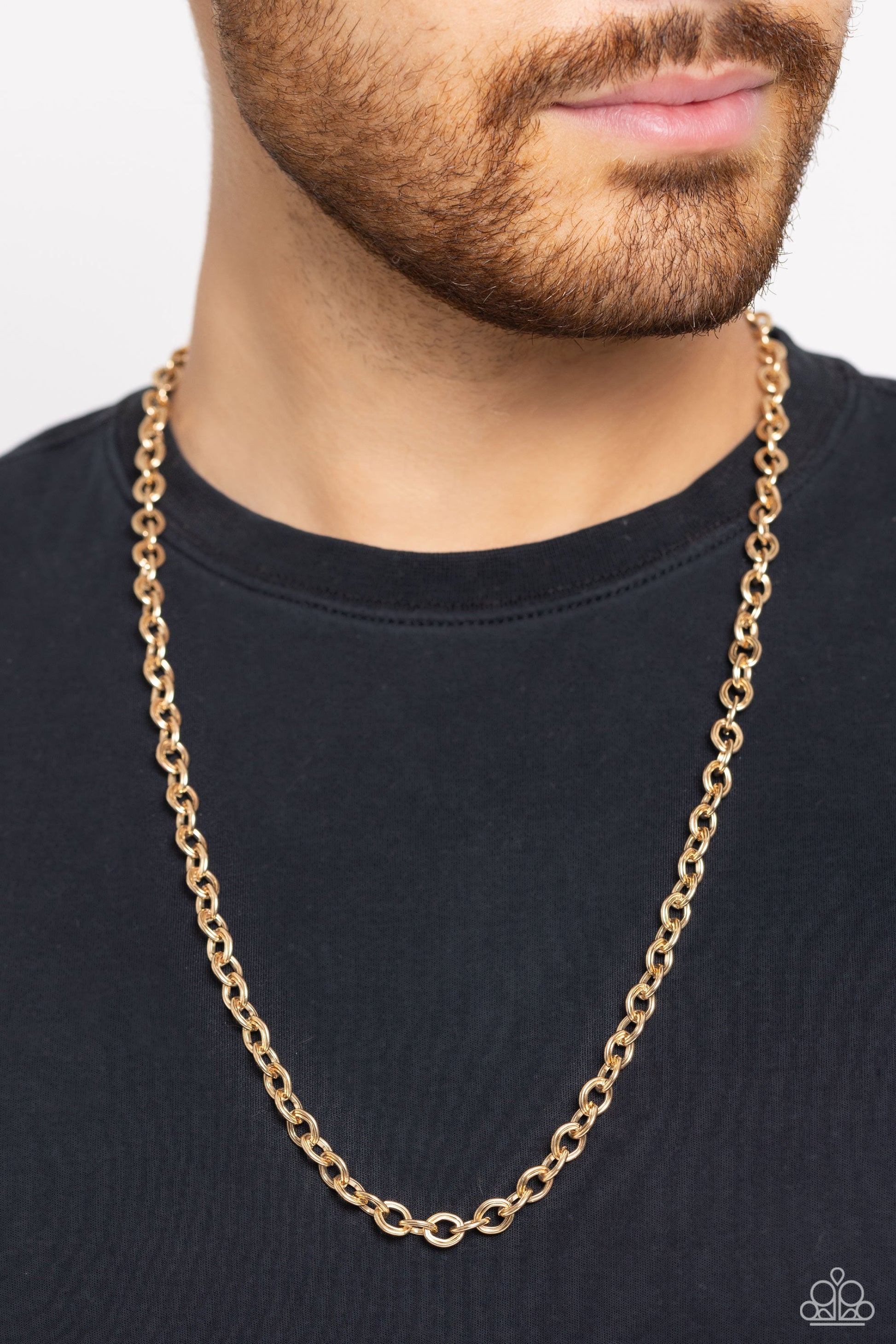 Its GOAL Time - Gold - Mens Necklace - Paparazzi Accessories - Alies Bling Bar