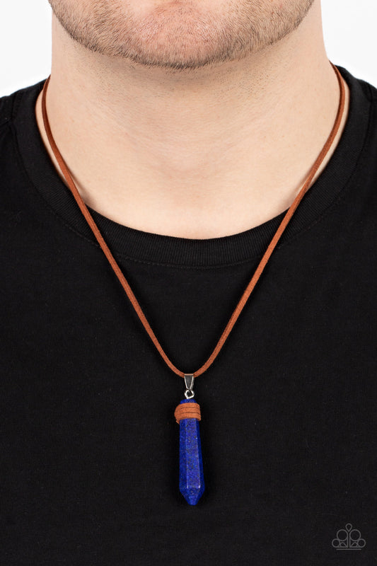 Holistic Harmony - Blue Necklace - Paparazzi Accessories - Alies Bling Bar