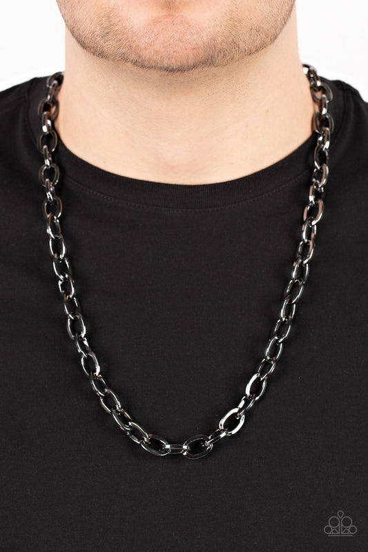 Player of the Year - Black Mens Necklace - Paparazzi Accessories