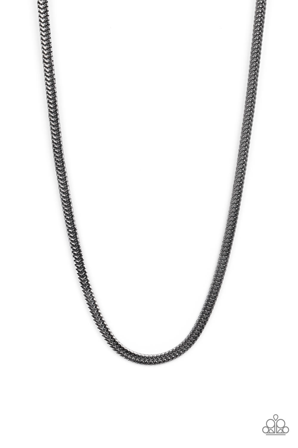 Downtown Defender - Black- Mens Necklace - Paparazzi Accessories - Alies Bling Bar