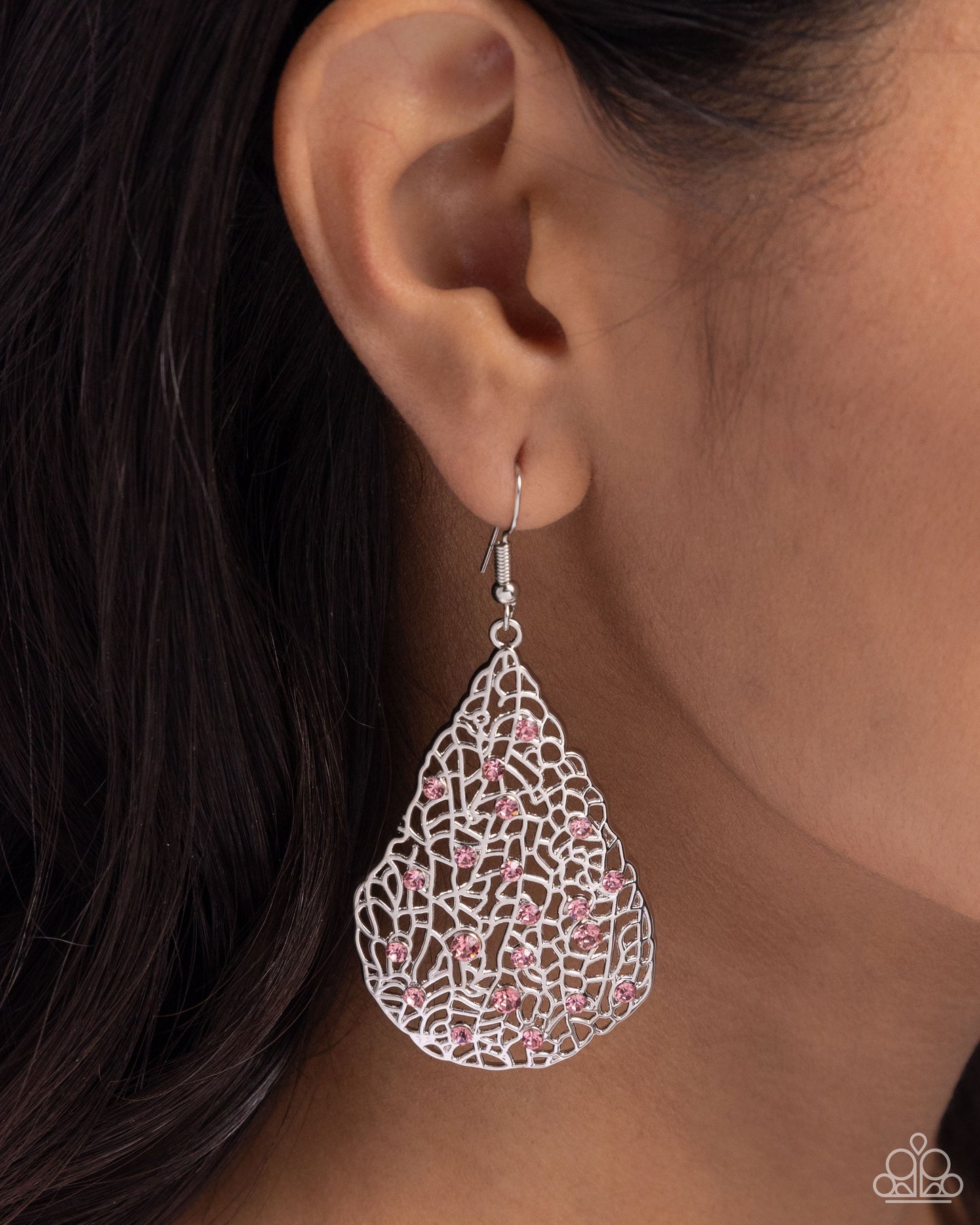 Stargazing Glamour - Pink Earrings - Paparazzi Accessories - Alies Bling Bar