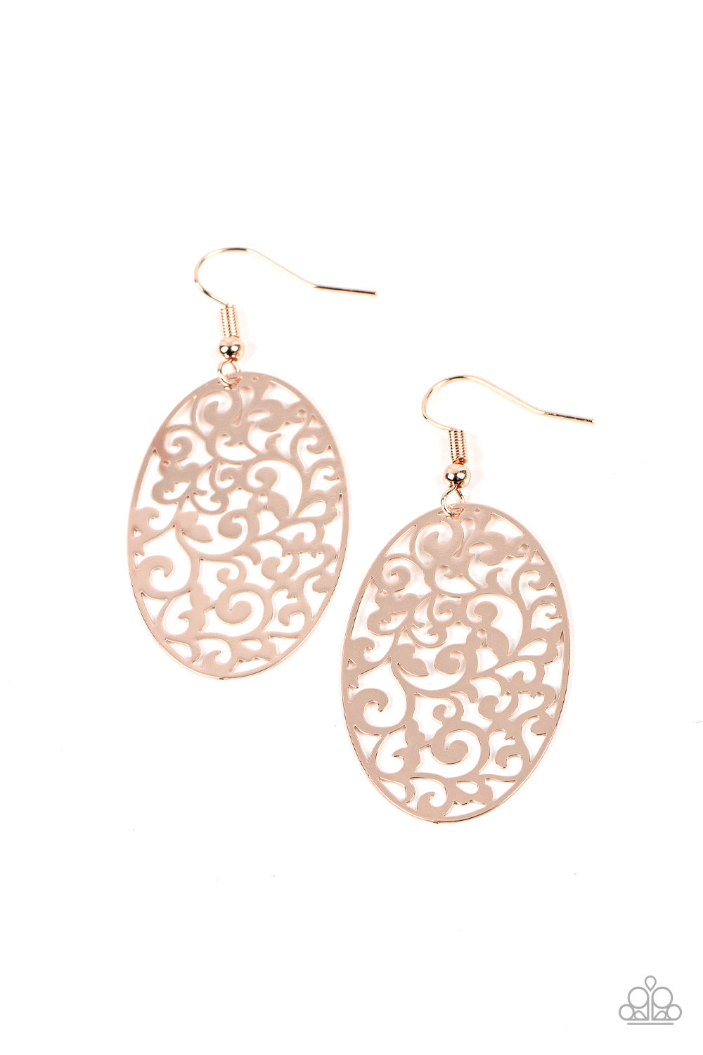 Secret Orchards - Rose Gold Earrings - Paparazzi Accessories - Alies Bling Bar