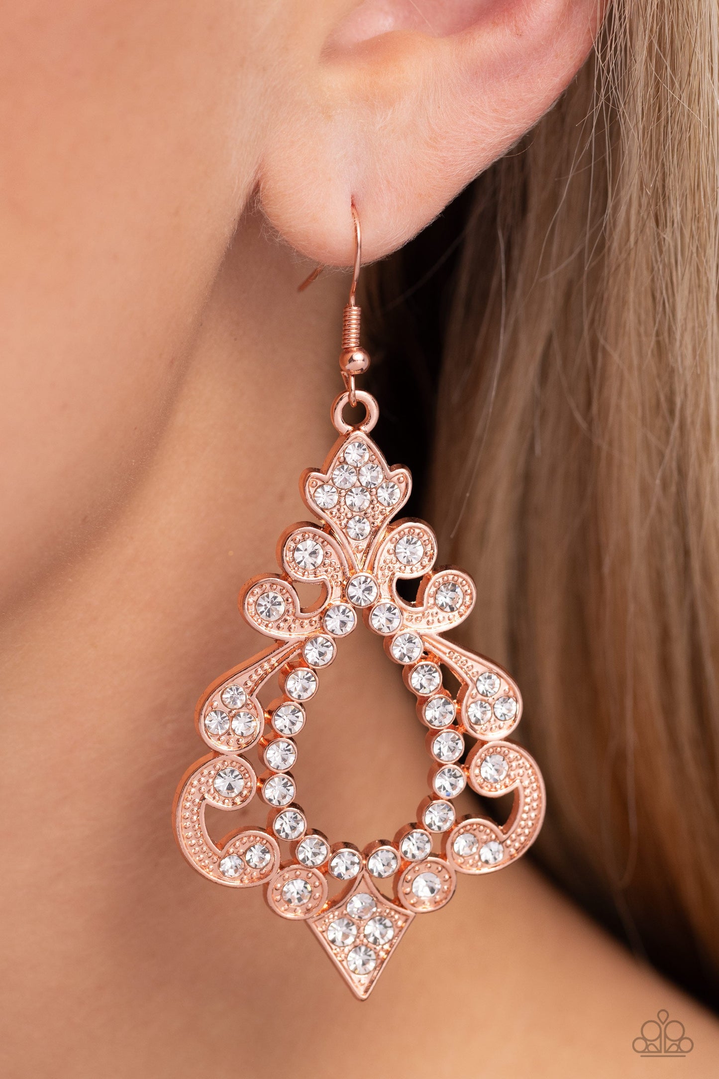 Fit for a DIVA - Copper Earrings - Paparazzi Accessories - Alies Bling Bar