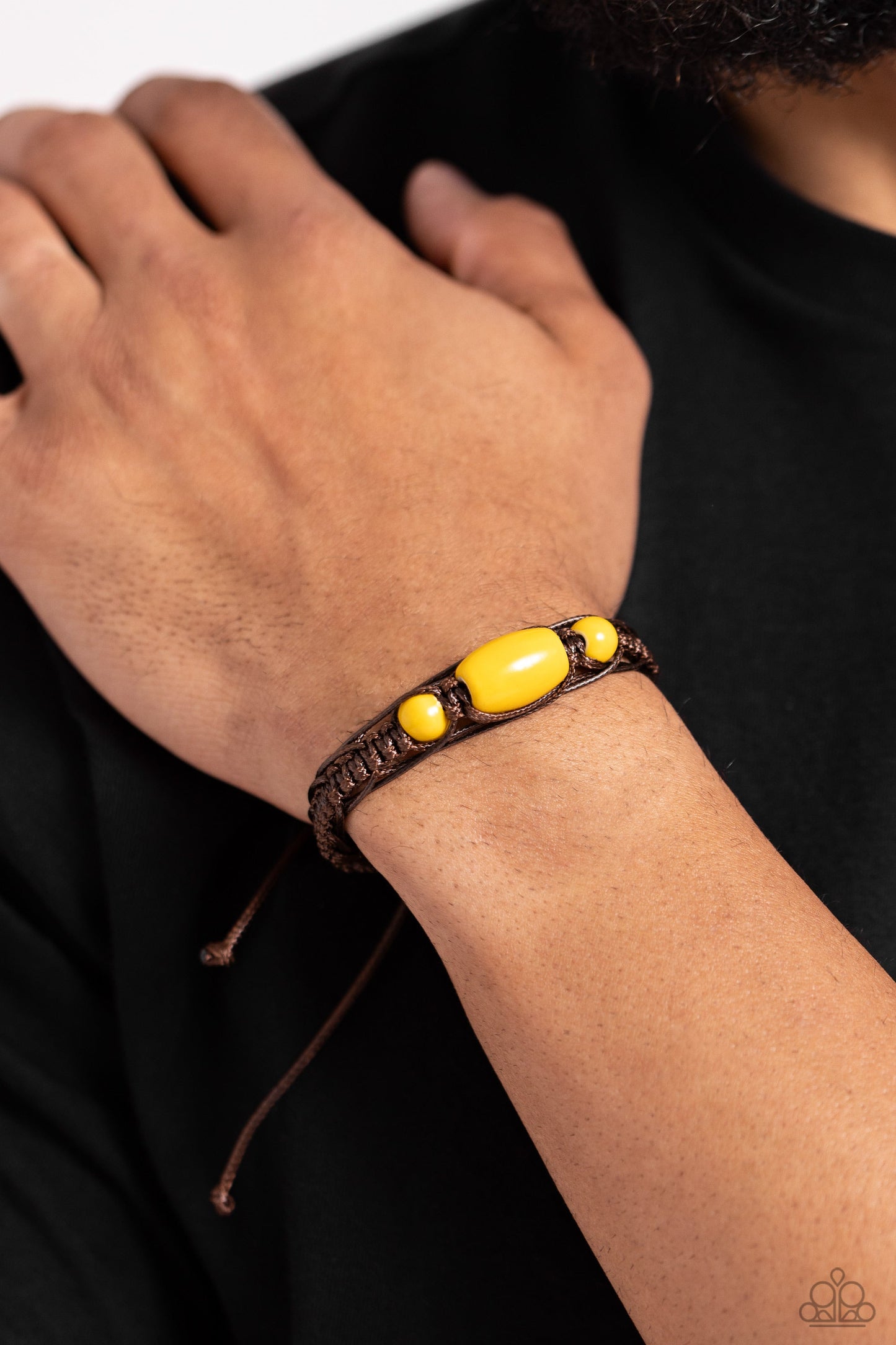 SOJOURN On - Yellow Bracelet - Paparazzi Accessories - Alies Bling Bar