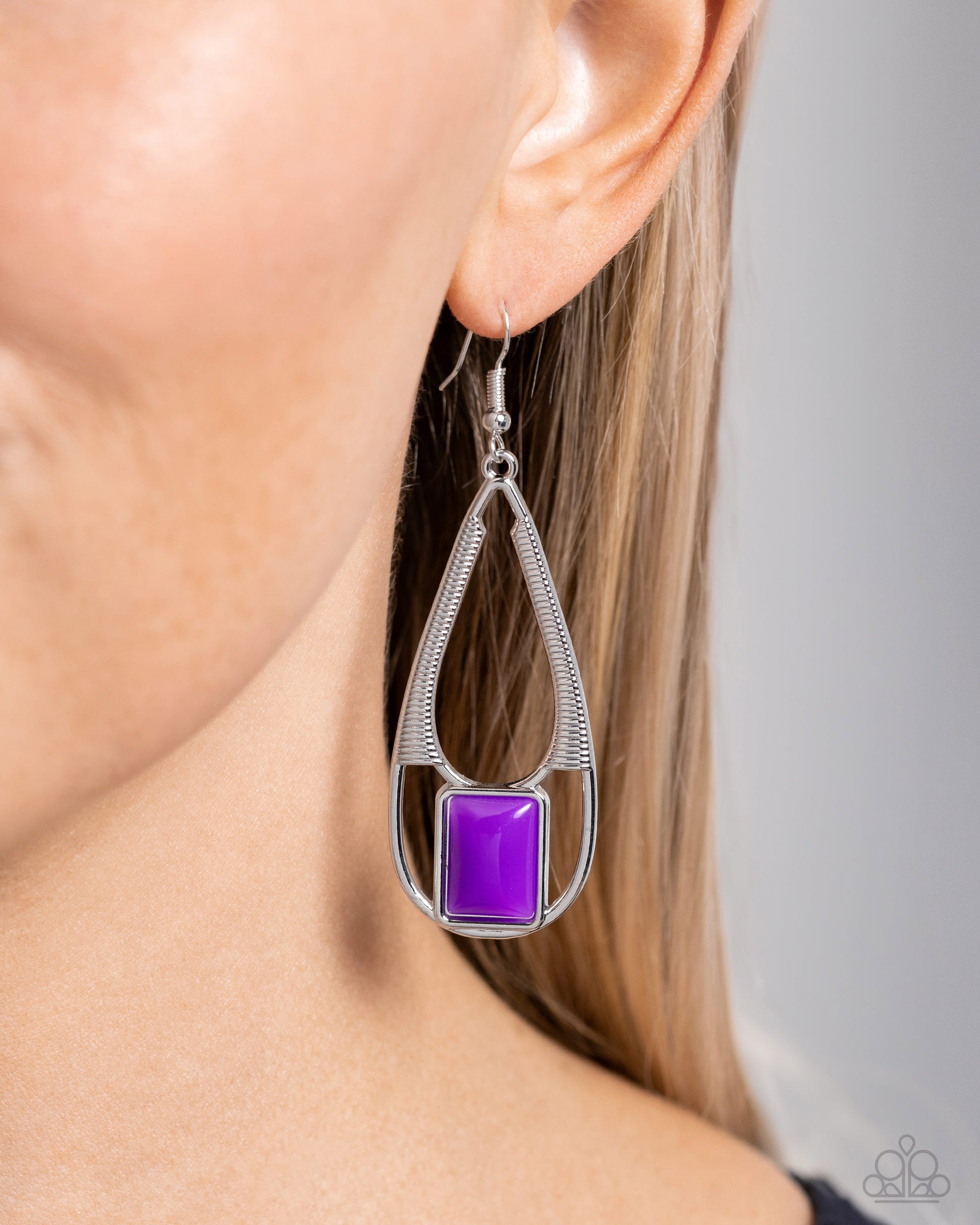 Adventure Story - Purple Earrings - Paparazzi Accessories - Alies Bling Bar