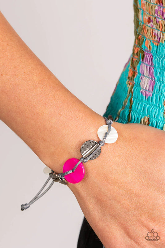 Shore Up - Pink Bracelet - Paparazzi Accessories - Alies Bling Bar