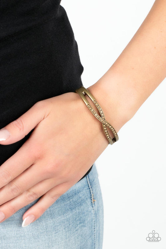 Woven in Wealth - Brass Bracelet - Paparazzi Accessories - Alies Bling Bar