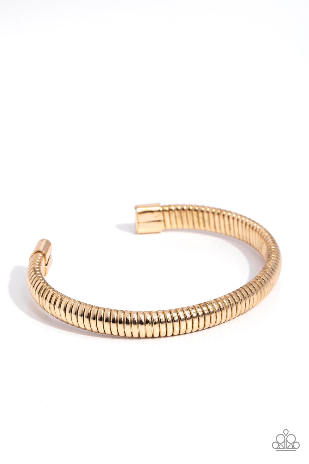 Let It RIB - Gold Bracelet - Paparazzi Accessories - Alies Bling Bar