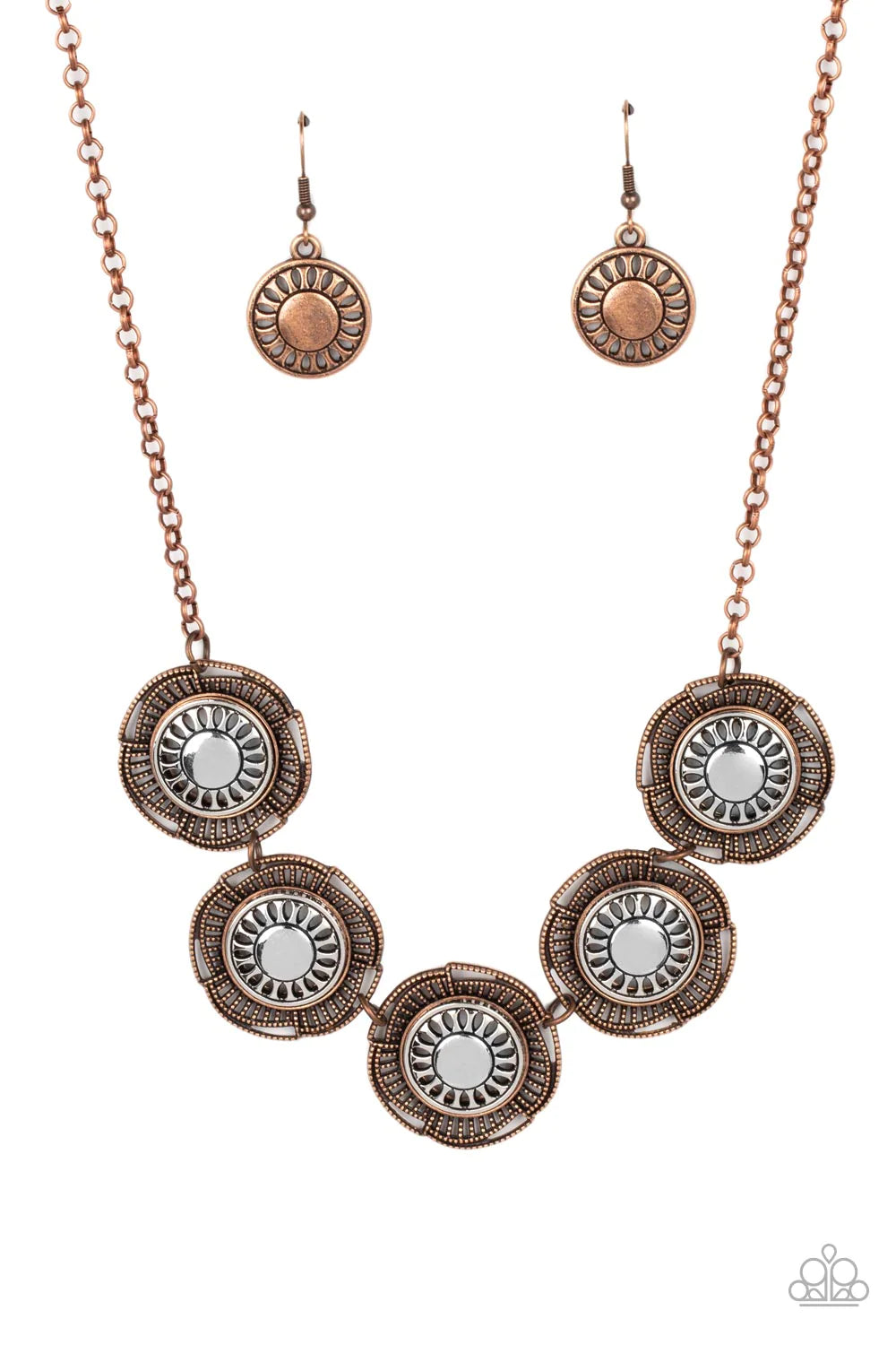 Desert Décor - Copper Necklace - Paparazzi Accessories - Alies Bling Bar