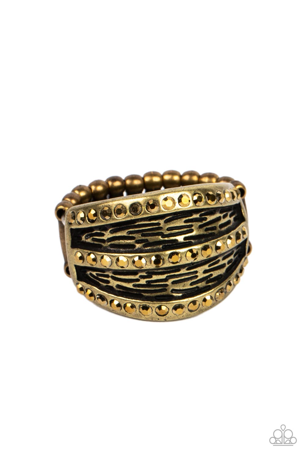 Stellar Stratosphere - Brass Ring - Paparazzi Accessories - Alies Bling Bar