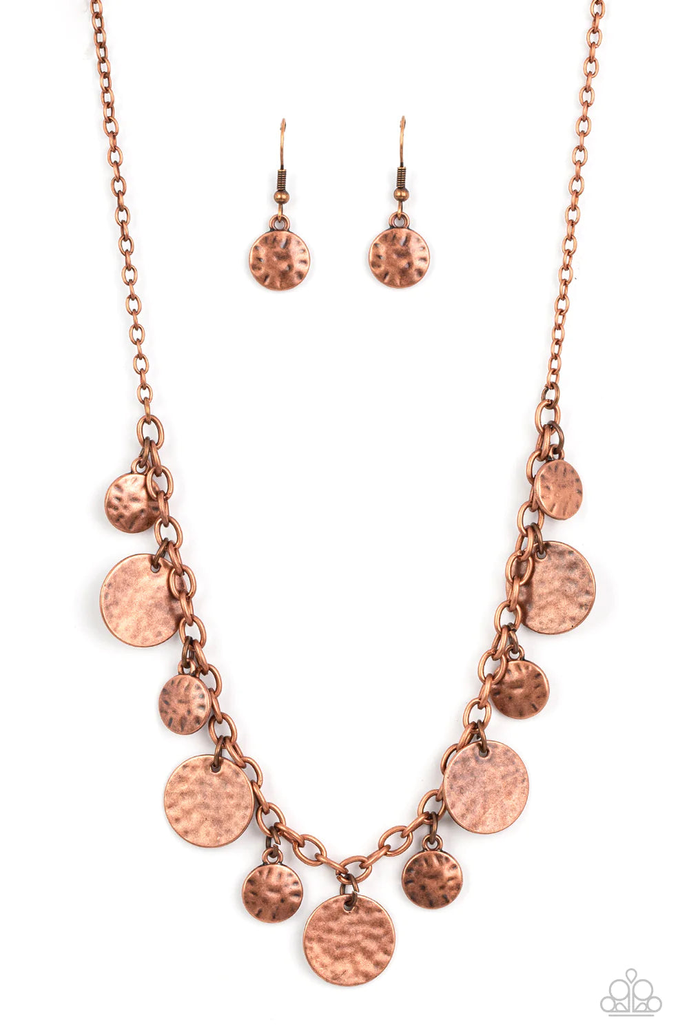 Model Medallions - Copper Necklace - Paparazzi Accessories - Alies Bling Bar