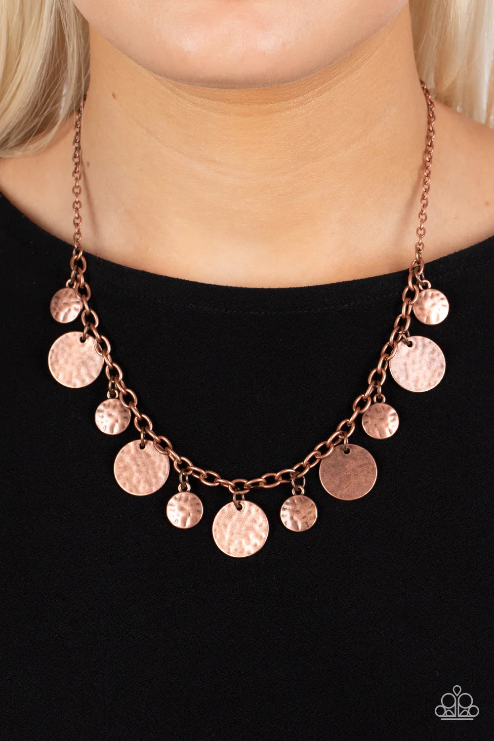 Model Medallions - Copper Necklace - Paparazzi Accessories - Alies Bling Bar