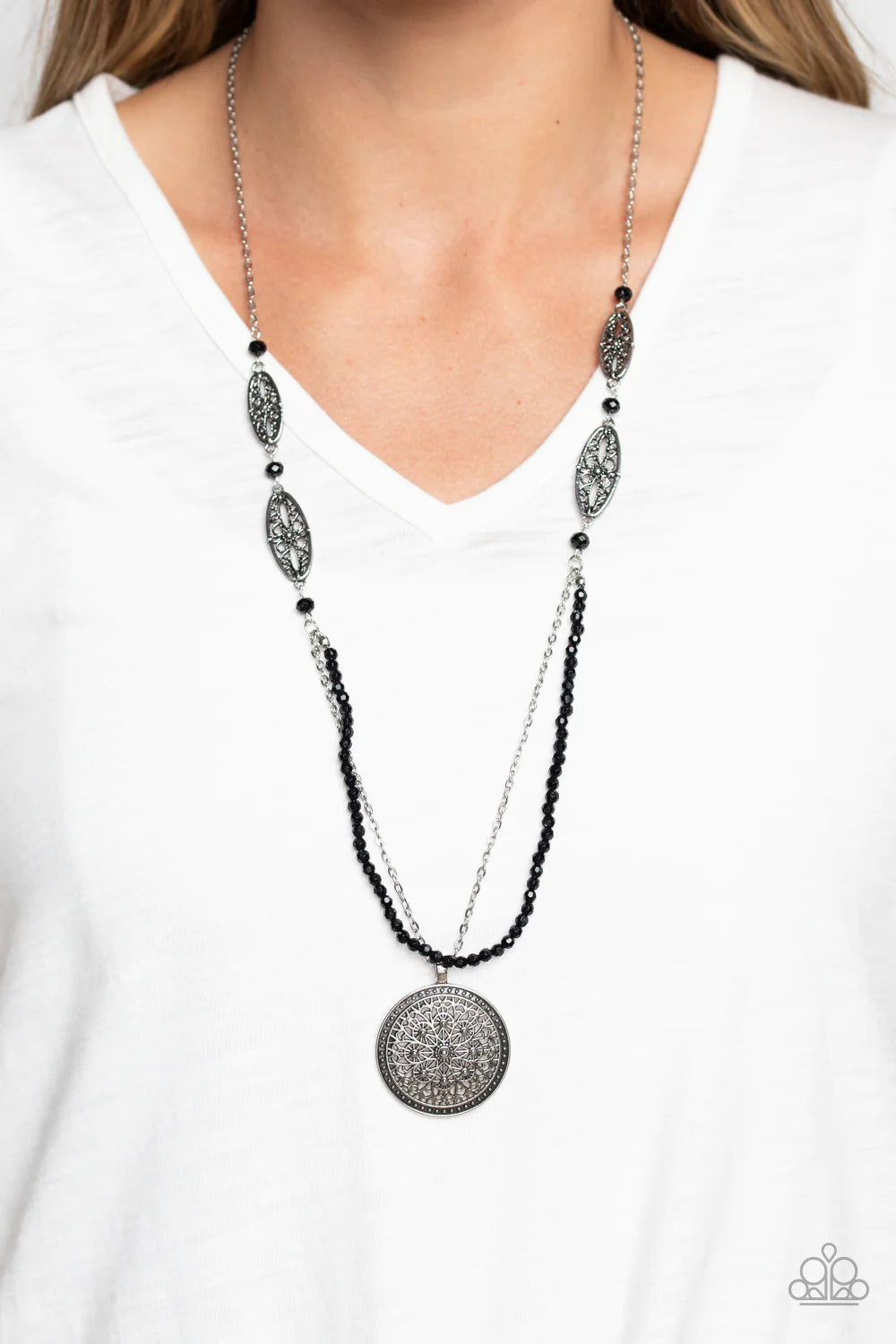 Garden of Grace - Black Necklace - Paparazzi Accessories - Alies Bling Bar