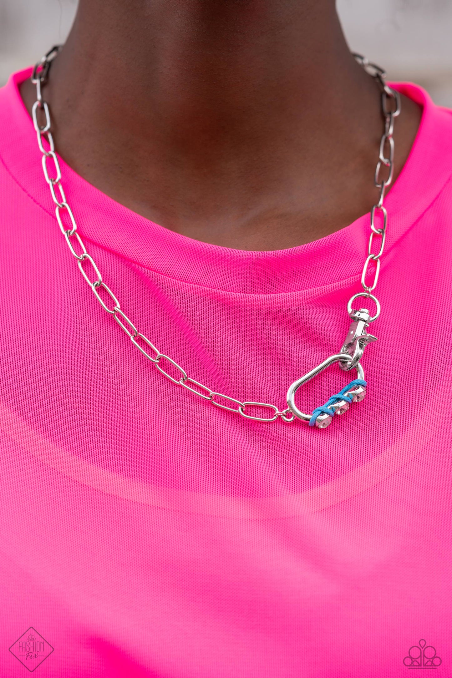 Don't Want to Miss a STRING - Blue Necklace -Paparazzi Accessories -  Fashion Fix - Alies Bling Bar