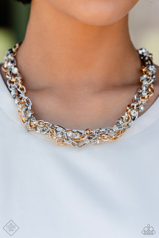 Totally Two-Toned - Multi Necklace - Paparazzi Accessories - September 2023 Fashion Fix