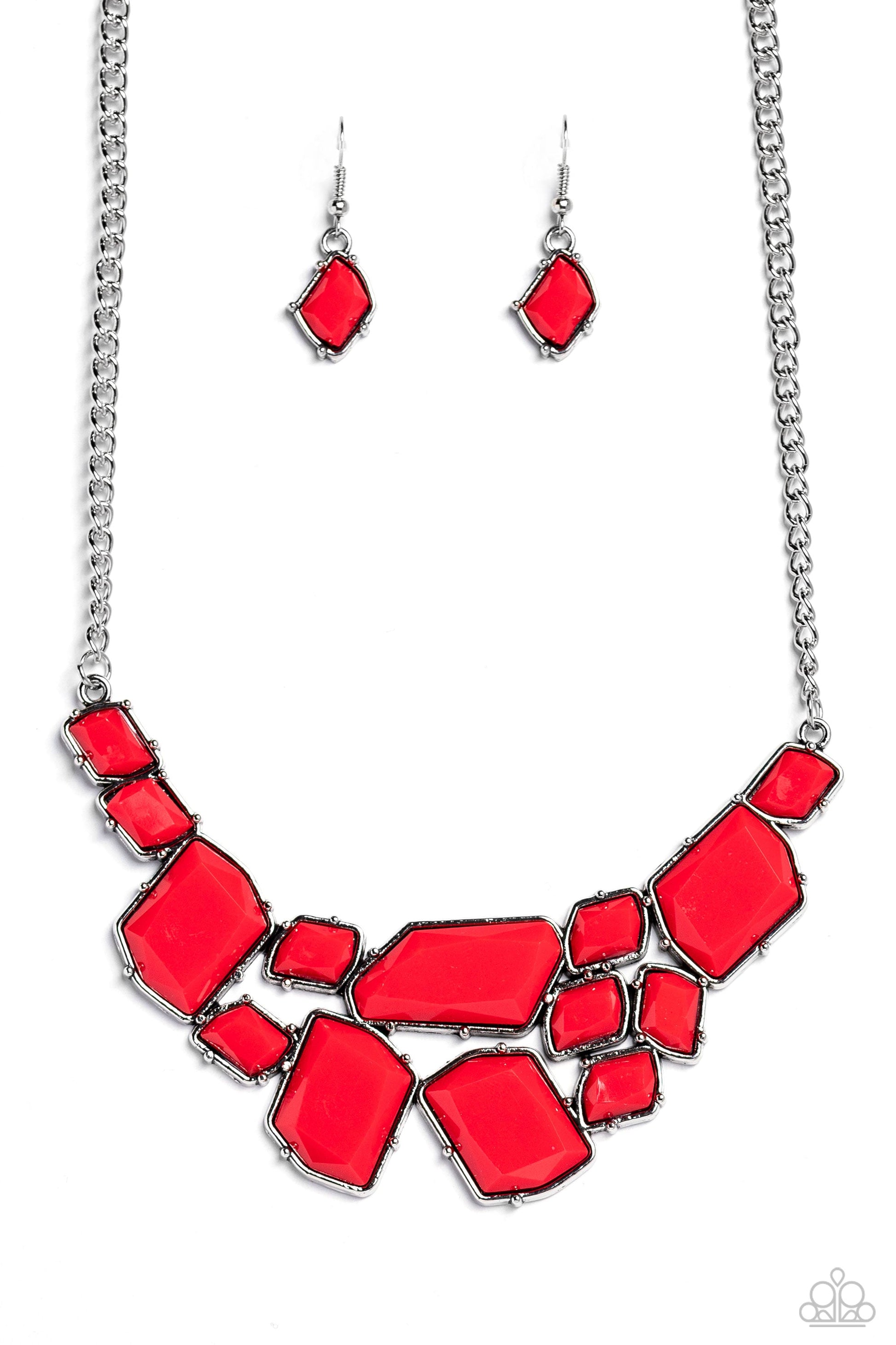 Energetic Embers - Red Necklace - Paparazzi Accessories - Alies Bling Bar