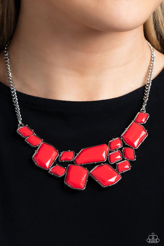 Energetic Embers - Red Necklace - Paparazzi Accessories - Alies Bling Bar