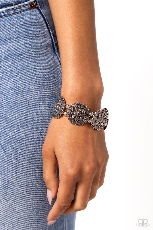 Leave of Lace - Silver Bracelet - Paparazzi Accessories - Alies Bling Bar