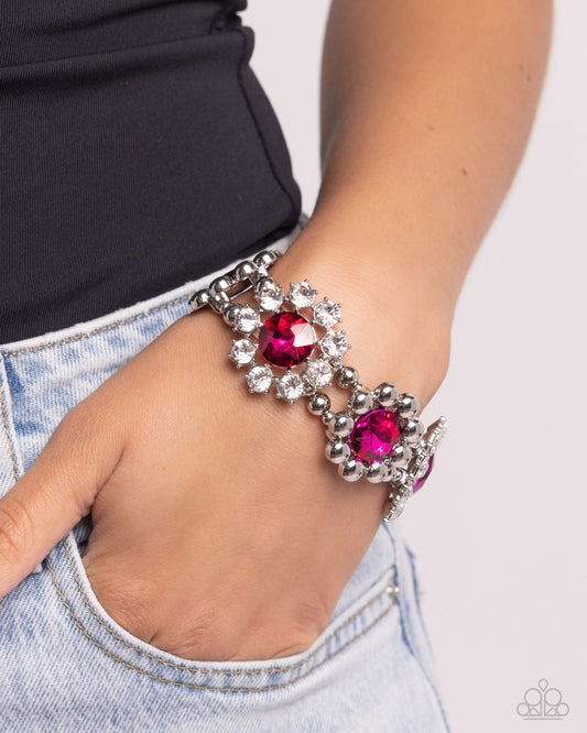 Pact of Petals - Pink Bracelet - Paparazzi Accessories - Alies Bling Bar