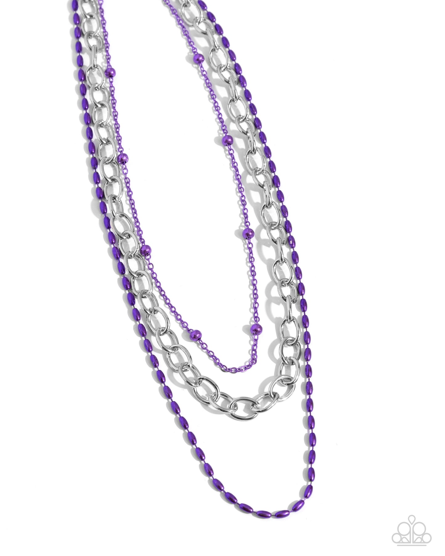 Mardi Gras Mayhem - Purple Necklace - Paparazzi Accessories - Alies Bling Bar