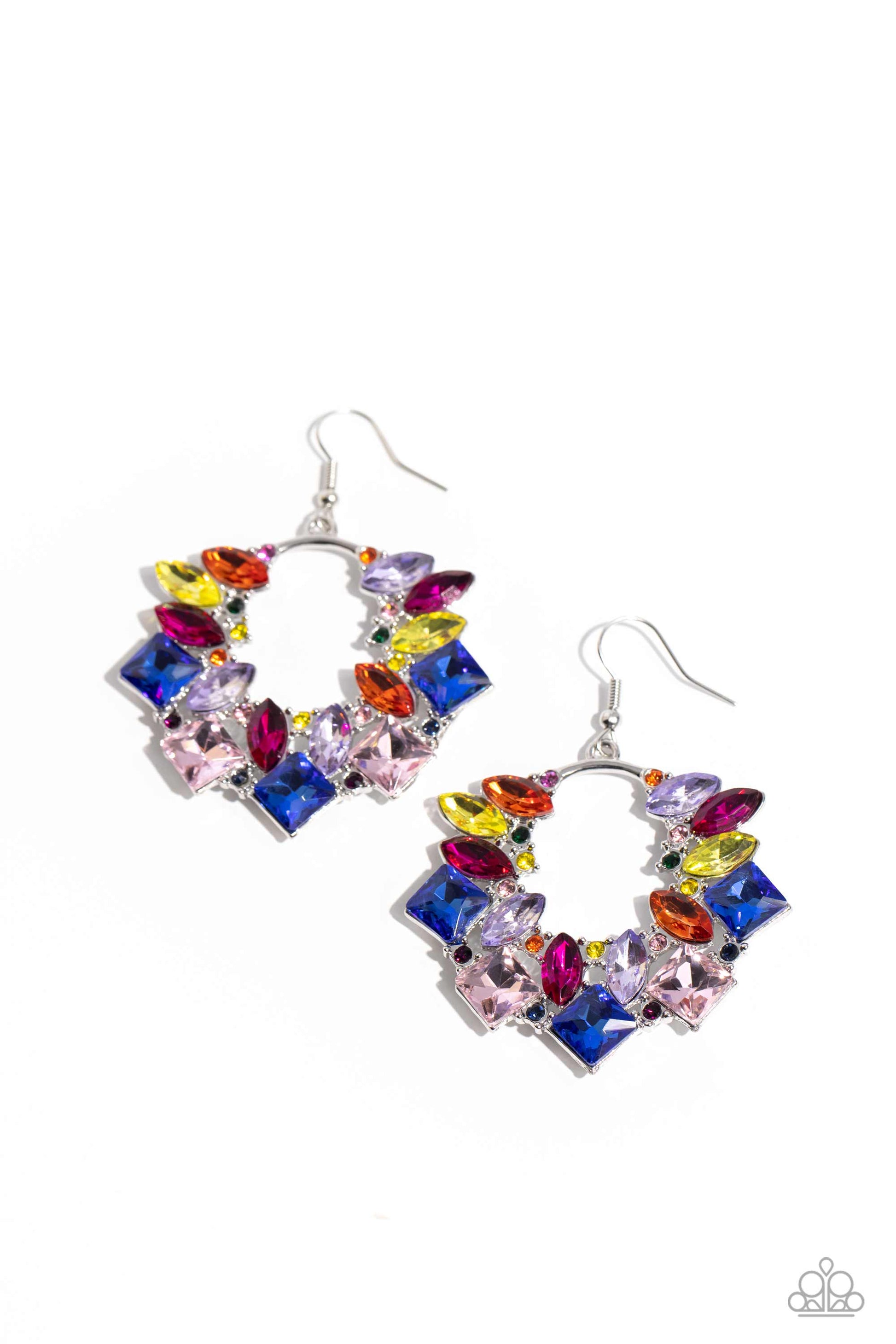 Wreathed in Watercolors- Multi Earrings - Paparazzi Accessories - Alies Bling Bar