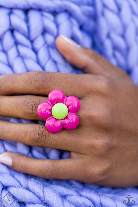 Poppin Paradise - Pink Ring - Paparazzi Accessories - November 2023 Fashion Fix - Alies Bling Bar