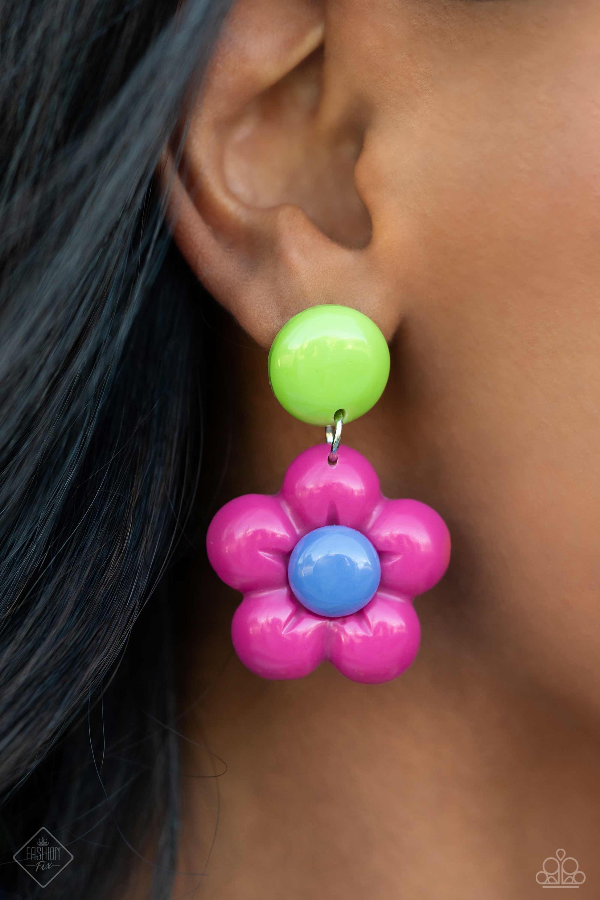 Poppin Posies - Pink Earrings - Paparazzi Accessories - November 2023 Fashion Fix - Alies Bling Bar