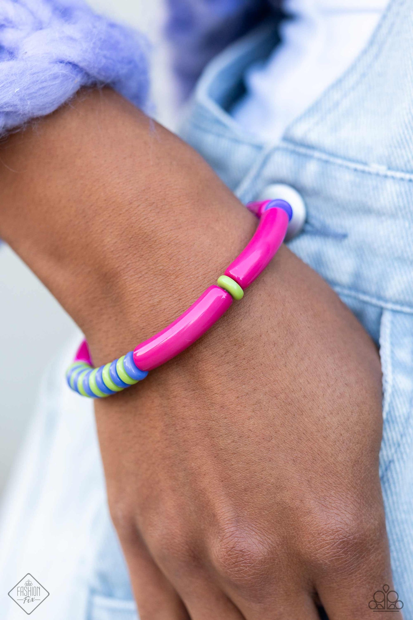 Poppin Pattern - Pink Bracelet - Paparazzi Accessories - November 2023 Fashion Fix - Alies Bling Bar