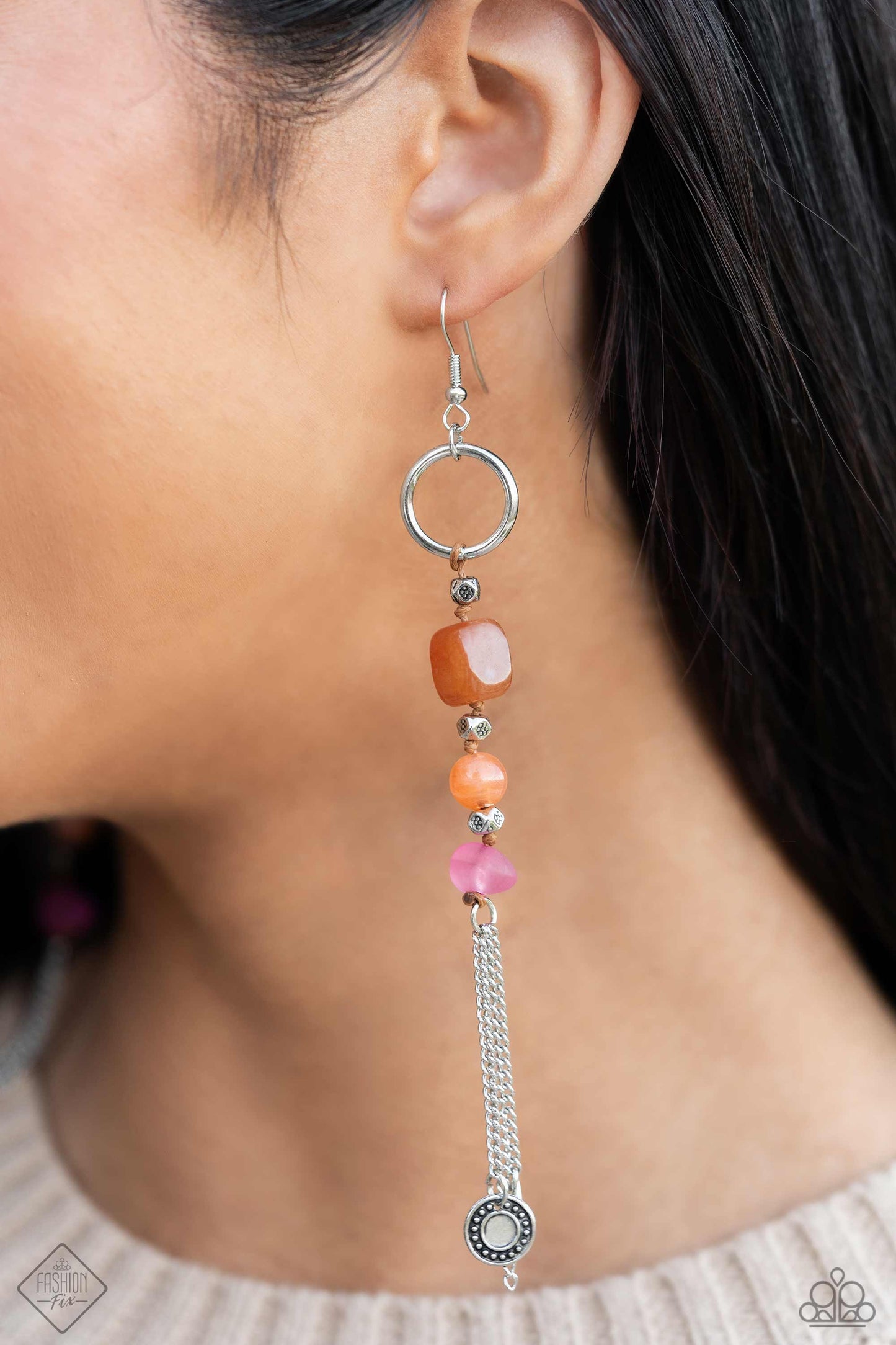 Gardening Gesture - Orange Earrings - Paparazzi Accessories - Fashion Fix - Alies Bling Bar