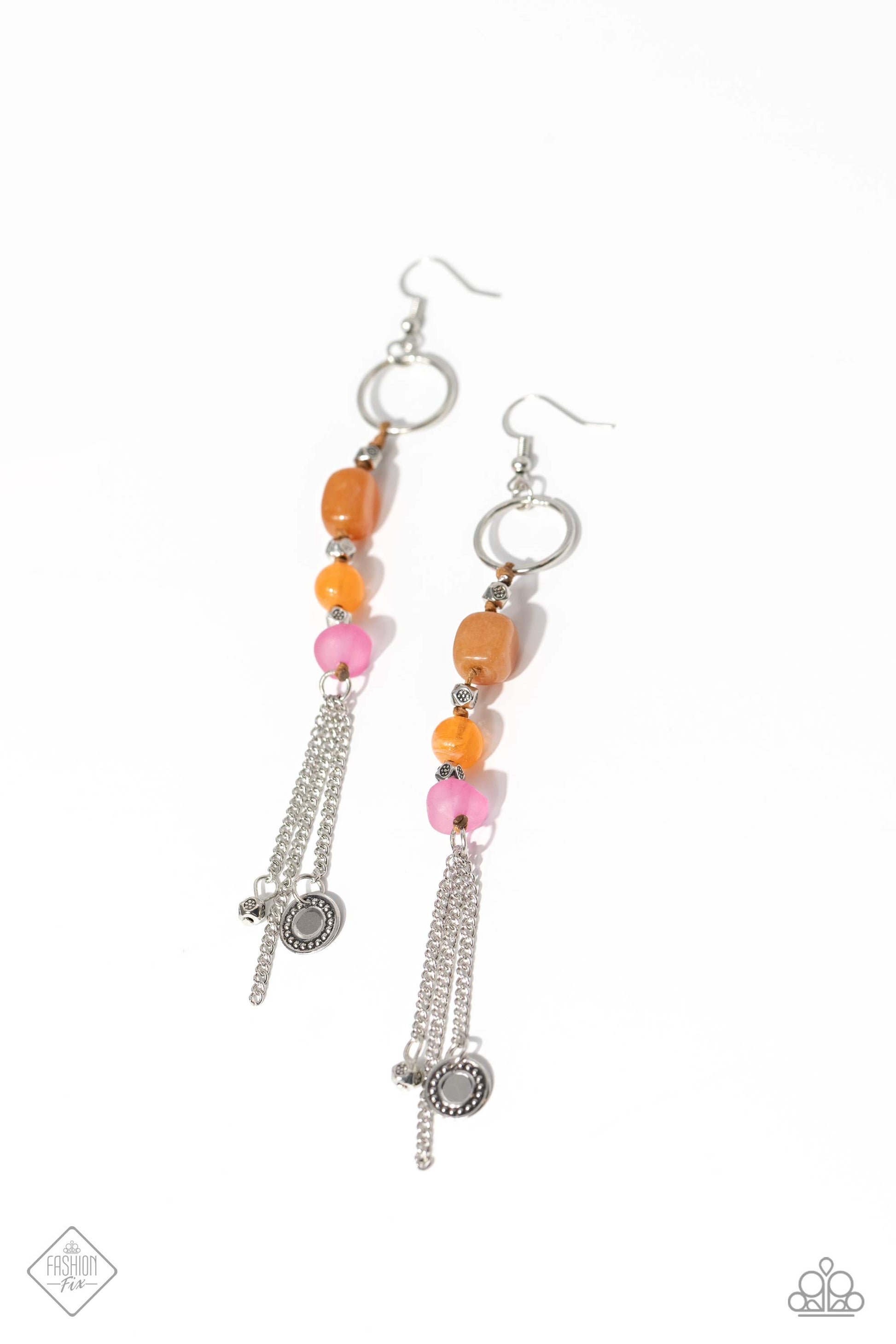 Gardening Gesture - Orange Earrings - Paparazzi Accessories - Fashion Fix - Alies Bling Bar