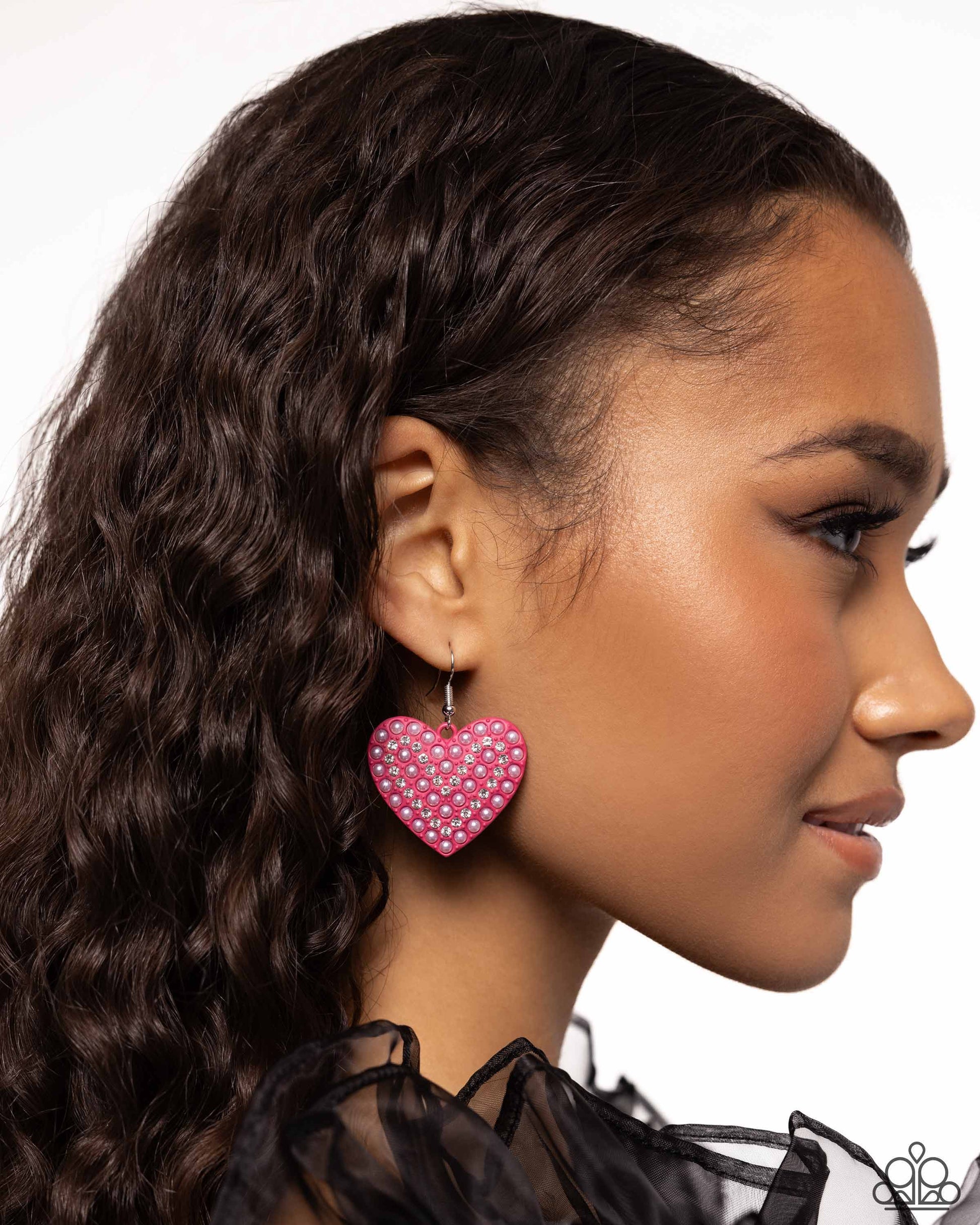 Romantic Reunion - Pink Earrings - Paparazzi Accessories - Alies Bling Bar