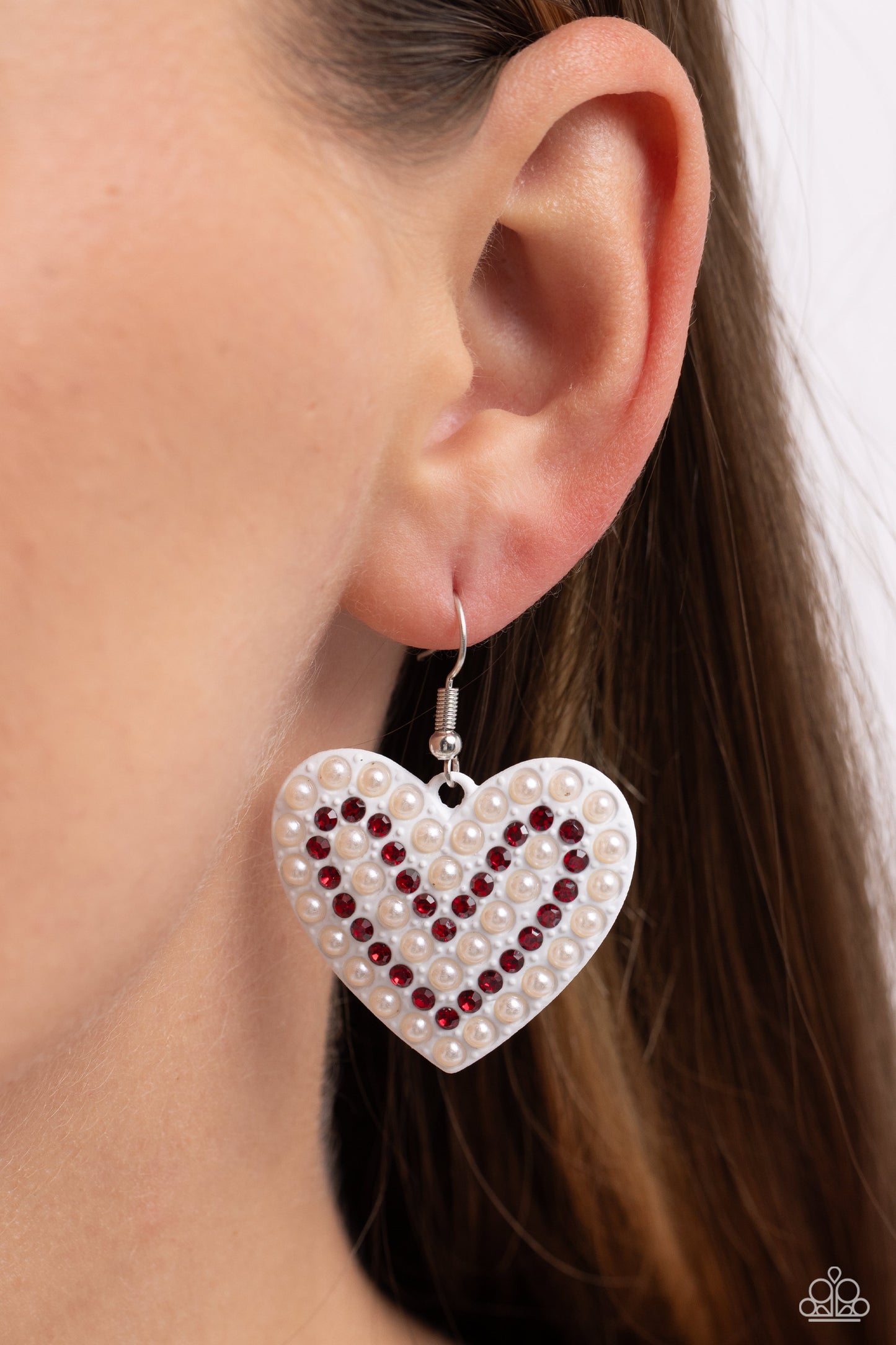 Romantic Reunion - White Earrings - Paparazzi Accessories - Alies Bling Bar