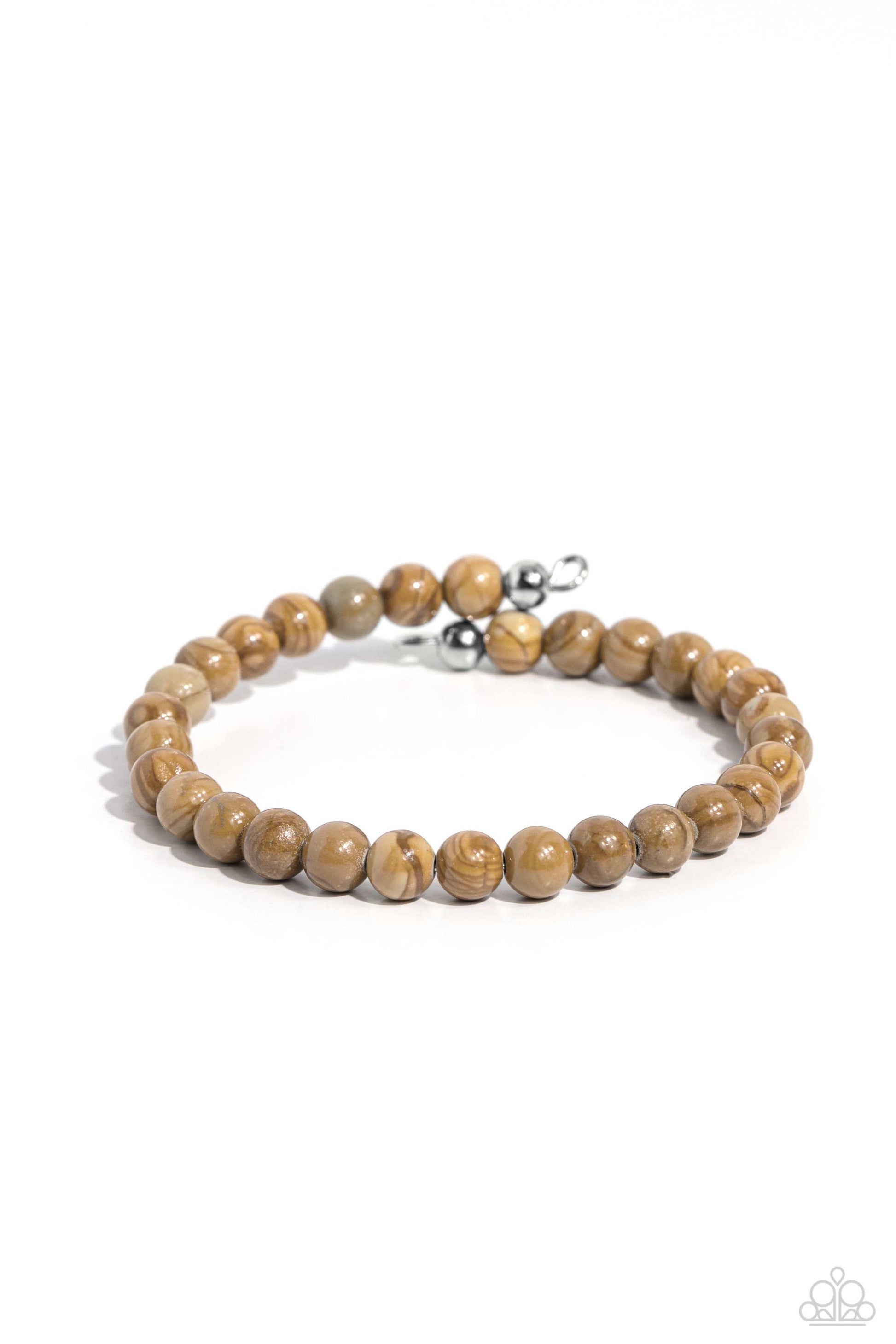 Sinuous Stones - Brown Bracelet - Paparazzi Accessories - Alies Bling Bar